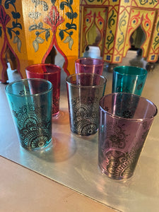 Moroccan Colored Tea Glass
