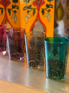 Moroccan Colored Tea Glass