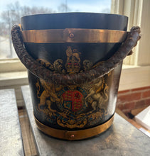 Load image into Gallery viewer, Antique Copper Banded Oak Fire Bucket