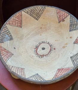 Handthrown Moroccan Bowl w/ handpainted design