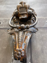 Load image into Gallery viewer, Vintage Cast Iron Lion Door Knocker (with missing bottom post)