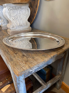 Vintage Silver Plated Oval Tray