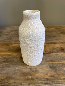 White Crater Vase - Large Bottle