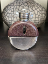 Load image into Gallery viewer, Petite Silver Plated &amp; Brown Leather Flask