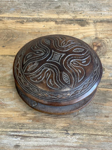 Round Carved Box