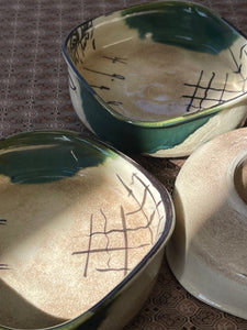 Oribe Ware Rice Bowls