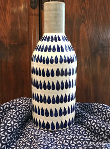 Blue Teardrop Vase