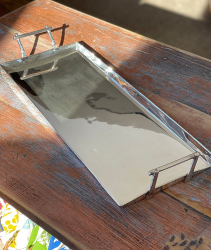 Silver Plated Tray with Handles