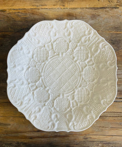 White Textured Italian Salad Plate