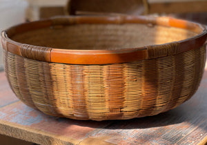 Double Lined Bamboo Market Basket