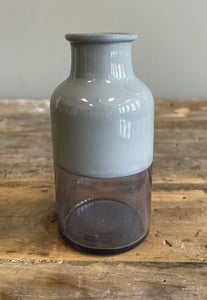 Grey Two Toned Bud Vase