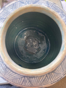 Blue and White Japanese Glazed Jar