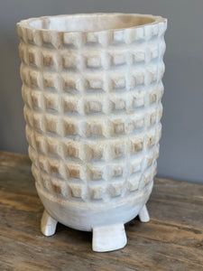 Natural Wood Textured Vase