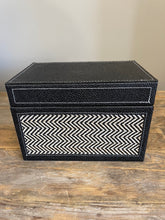 Load image into Gallery viewer, Black &amp; Cream Fabric Box