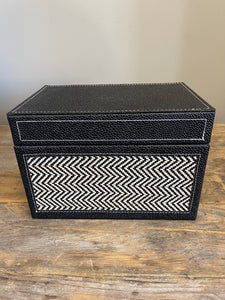 Black & Cream Fabric Box