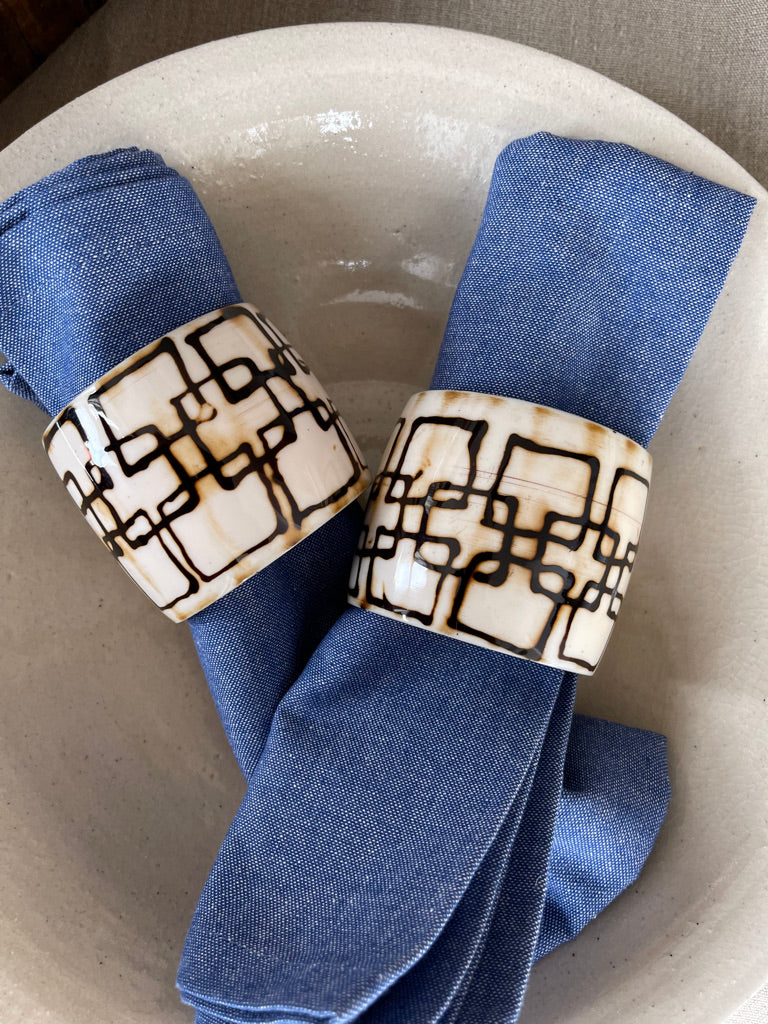 Modern African Style Napkin Rings