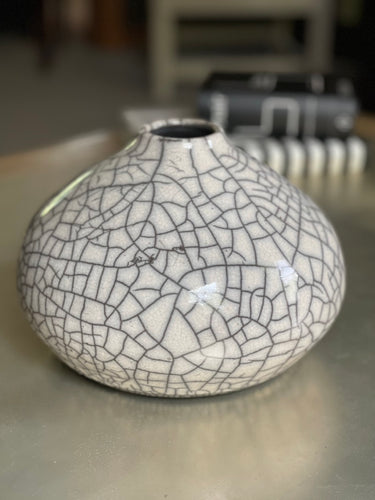 Taupe Crackle Vessel