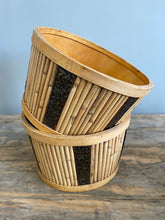 Load image into Gallery viewer, Repousse Bamboo and Reed Container