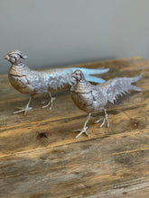 Load image into Gallery viewer, Pair of Silver Plated Pheasants
