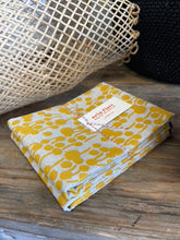 Load image into Gallery viewer, Erin Flett Gold Berries Oatmeal Linen Tea Towel