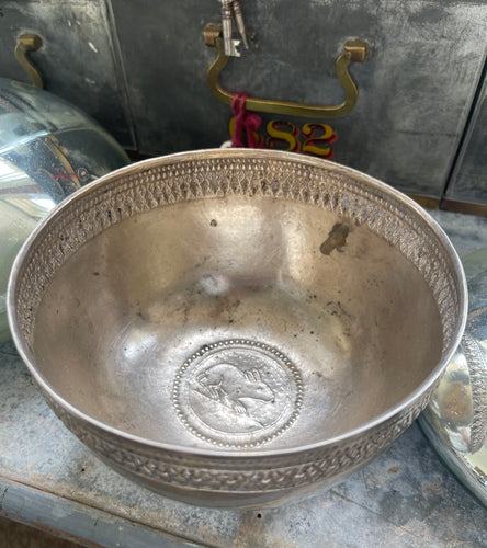 Silver Buddhist Monk Offering Bowl