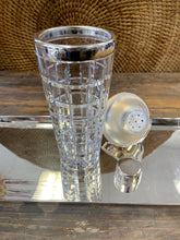 Load image into Gallery viewer, Glass and Silver Plated Cocktail Shaker