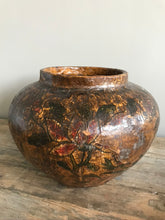 Load image into Gallery viewer, Vintage Japanese Floral Wood Pot