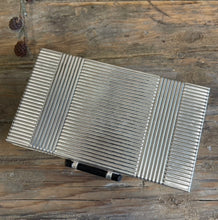 Load image into Gallery viewer, Ribbed Silver Plated Cigarette Box