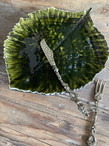 Lichen Hydrangea Leaf Dish