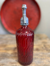 Load image into Gallery viewer, Vintage Spanish Red Glass Soda Siphon