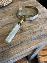 Load image into Gallery viewer, Vintage 1910 Mother of Pearl Magnifying Glass