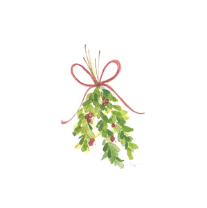 Berries & Mistletoe~little note card