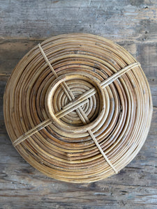 Coiled Bamboo Reed Basket