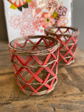 Load image into Gallery viewer, Persimmon Rattan Votive Candle Holder