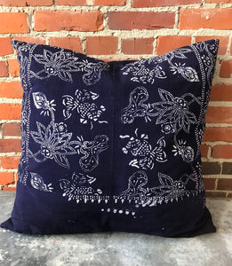 Vintage Batik Fabric Pillow