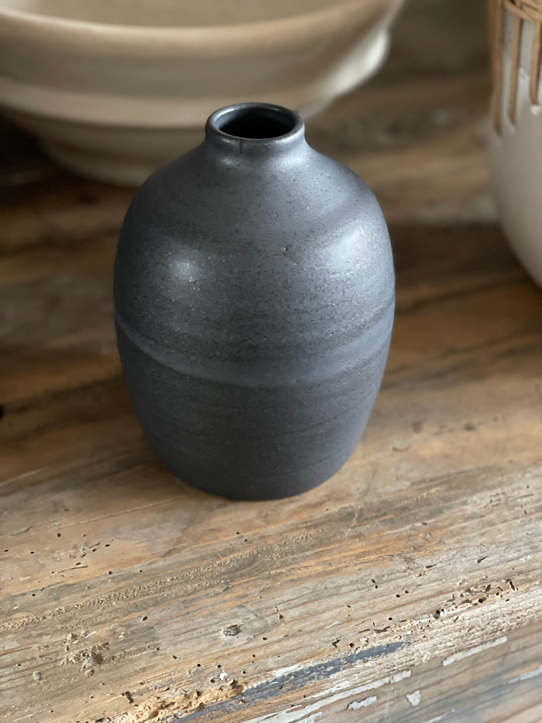 Basalt Round Vase - Large