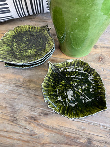 Lichen Hydrangea Leaf Dish