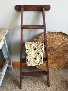 Antique Victorian Wooden Library Ladder