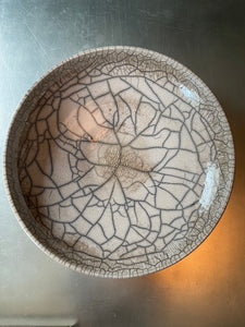 Taupe Bowl with Crackle