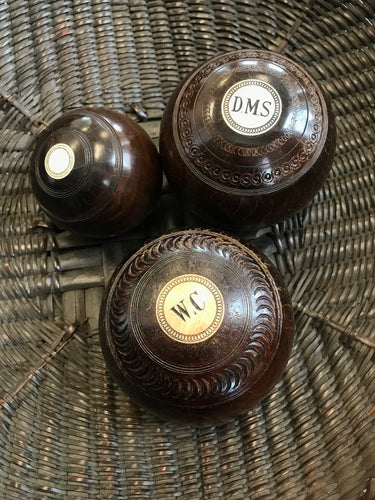 Vintage 1920's Wood Lawn Bowling Balls