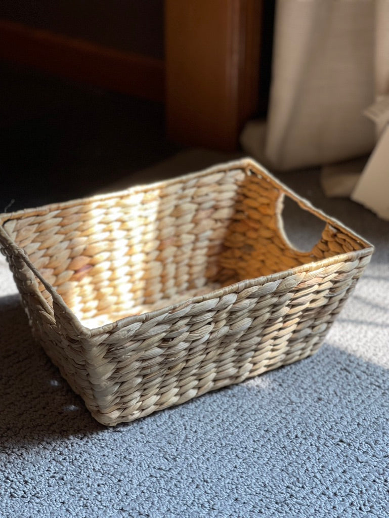 Natural Twist Water Hyacinth Storage Basket