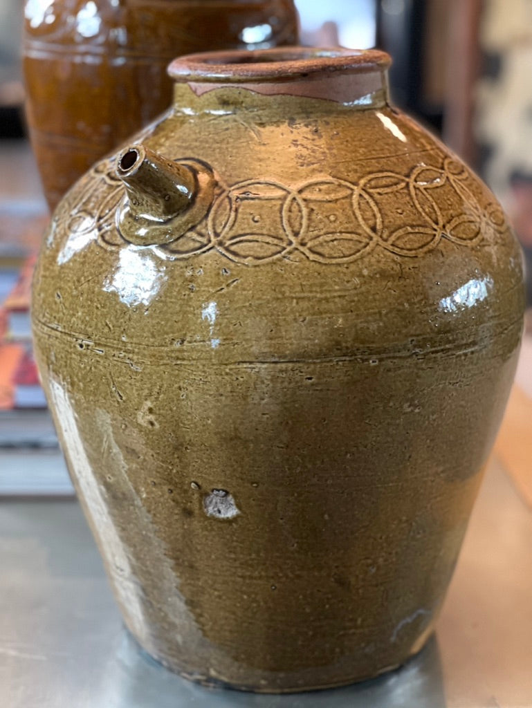 Glazed Ceramic Water Jug with spout