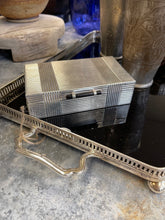 Load image into Gallery viewer, Ribbed Silver Plated Cigarette Box