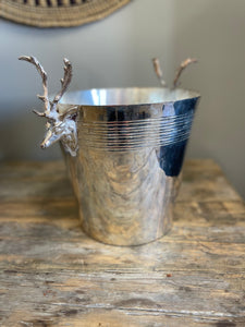 French Champagne Cooler with Stag Head Handles