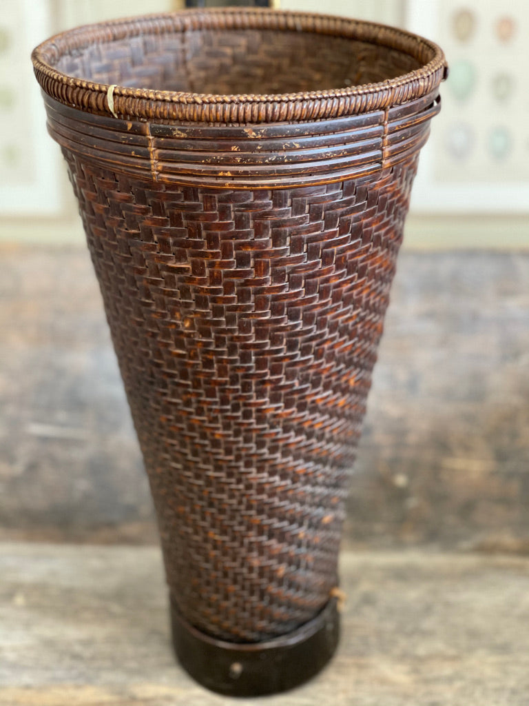 Brown Woven Vietnamese Seeding Basket