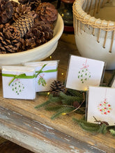 Load image into Gallery viewer, Fir Trees &amp; Snowflakes Ornament~little note card