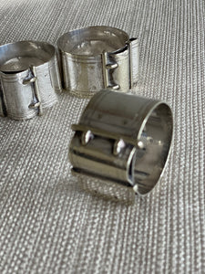 1930 Silver Plated Buckle Napkin Ring