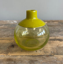 Load image into Gallery viewer, Green Round Two Toned Bud Vase