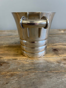 Vintage French Silver Plated Ice Bucket with Strainer