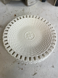 Small White Textured Canapes Plate